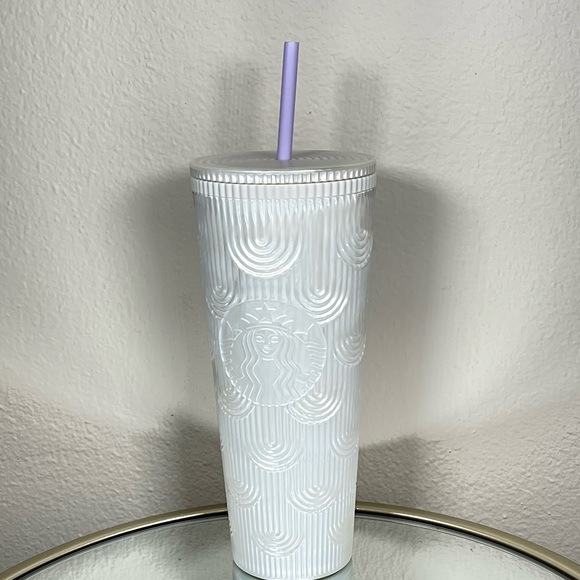 Starbucks Other - Starbucks 2023 White Pearl Shell Core Siren Scale Tumbler